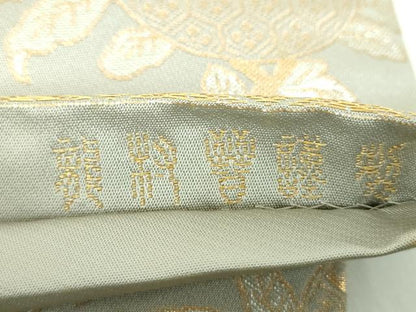 平和屋着物●龍村晋謹製　傳匠名錦　全通柄袋帯　名物寿橘金錦　金銀糸　色紙・共箱付き　正絹　逸品　DABE5286ps
