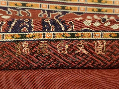 平和屋着物●龍村平蔵製　全通柄　本袋帯　円文白虎錦　正絹　逸品　DABE5301ps