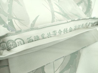 平和屋着物●六通柄袋帯　雪芝文　正絹　逸品　未使用　DABE5307ps