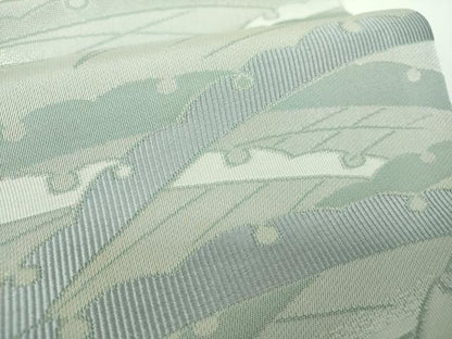 平和屋着物●六通柄袋帯　雪芝文　正絹　逸品　未使用　DABE5307ps