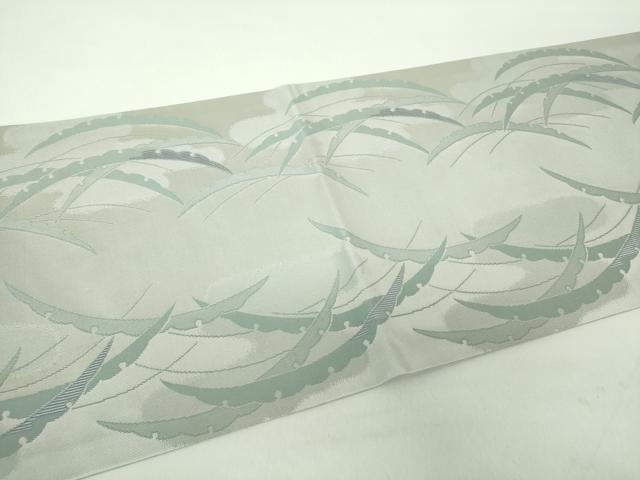 平和屋着物●六通柄袋帯　雪芝文　正絹　逸品　未使用　DABE5307ps