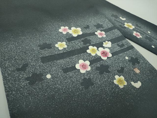 平和屋着物●人間国宝・羽田登喜男　九寸名古屋帯　舞梅　鬼しぼ縮緬　正絹　逸品　DABE5324ps