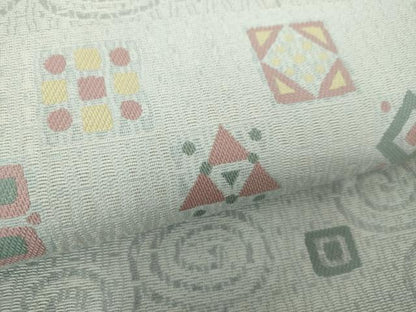 平和屋着物●西陣　新装織物謹製　九寸名古屋帯　横段文　証紙付き　正絹　逸品　未使用　DABE5326ps