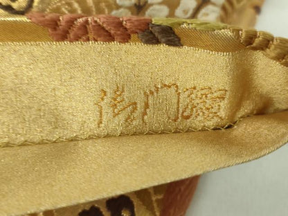平和屋着物●西陣　坂下織物謹製　つけ帯　唐織　鳳凰花文　金糸　正絹　逸品　DABE5340ps