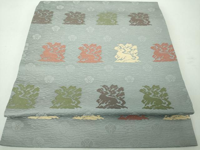 平和屋着物●つけ帯　唐織　名物裂　花兎　正絹　逸品　DABE5343ps