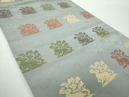 平和屋着物●つけ帯　唐織　名物裂　花兎　正絹　逸品　DABE5343ps