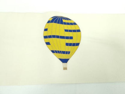 平和屋着物●塩瀬　九寸名古屋帯　気球　金彩　正絹　逸品　DABE5353ps