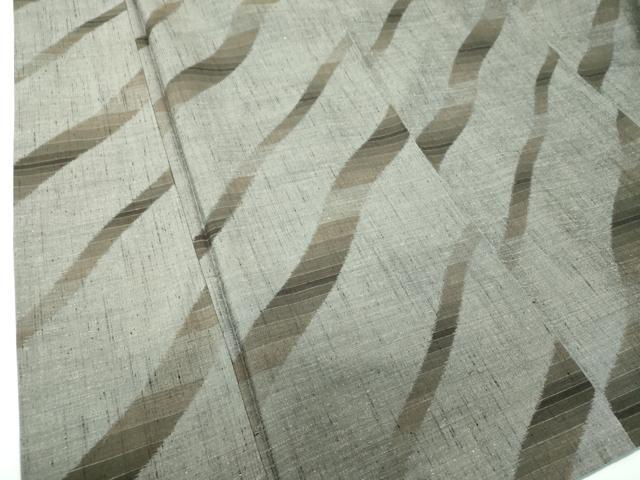 平和屋着物●上質な紬　斜線文　正絹　逸品　DABE5357ps