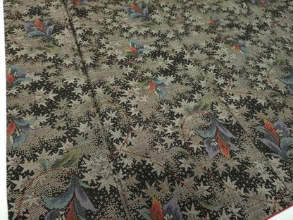 平和屋着物●本場大島紬　7マルキ　更紗花唐草文　正絹　逸品　DABE5359ps