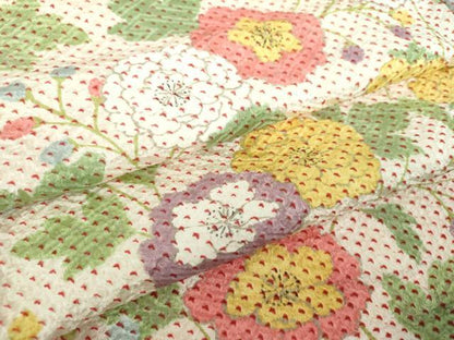 平和屋着物●上質な小紋　総絞り　草花文　正絹　逸品　DABE5363ps