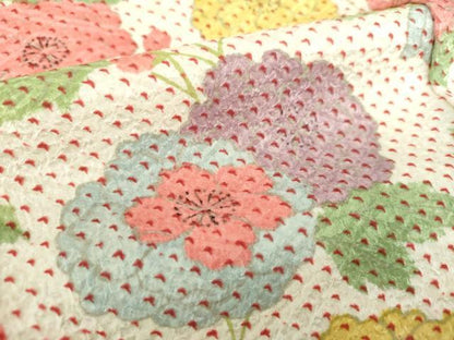 平和屋着物●上質な小紋　総絞り　草花文　正絹　逸品　DABE5363ps