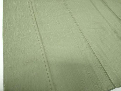 平和屋着物●上質な色無地　霞縞地紋　山鳩色　正絹　逸品　未使用　DABE5365ps