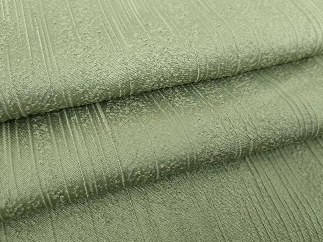 平和屋着物●上質な色無地　霞縞地紋　山鳩色　正絹　逸品　未使用　DABE5365ps