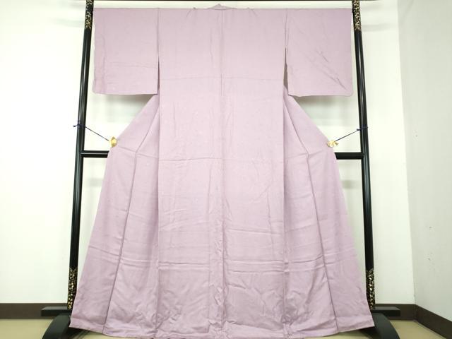 平和屋着物●上質な色無地　草花地紋　鳩羽色　やまと誂製　正絹　逸品　DABE5368ps