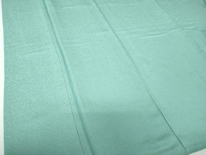 平和屋着物●上質な色無地　霞地紋　白群色　正絹　逸品　未使用　DABE5371ps