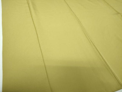 平和屋着物●上質な色無地　青朽葉色　正絹　逸品　DABE5372ps
