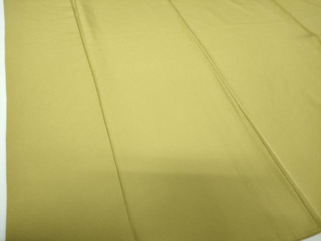 平和屋着物●上質な色無地　青朽葉色　正絹　逸品　DABE5372ps