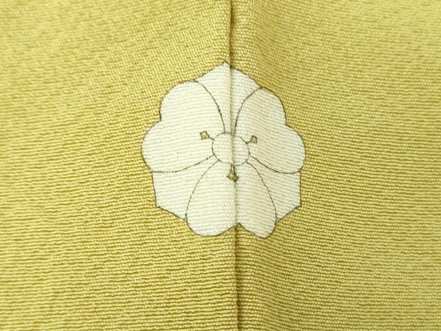 平和屋着物●上質な色無地　青朽葉色　正絹　逸品　DABE5372ps