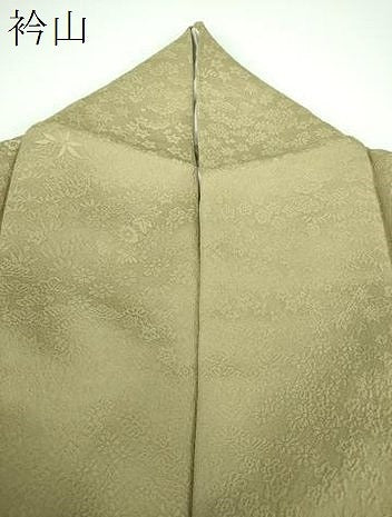 平和屋着物●本加賀友禅作家　梶山伸監修　色無地　吉祥花地紋　榛色　正絹　逸品　DABE5376ps