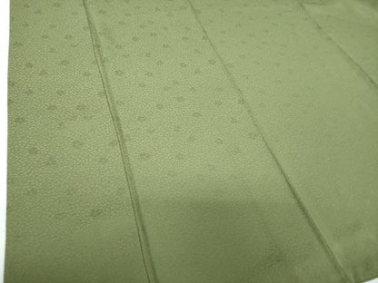 平和屋着物●世界的ファッションデザイナー　山本寛斎監修　kansaiブランド　色無地　舞桜地紋　老竹色　証紙付き　正絹　逸品　DABE5380ps