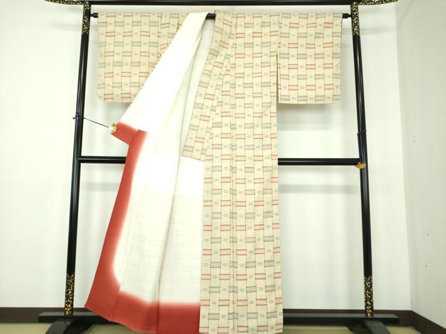 平和屋着物●上質な紬　間道　正絹　逸品　DABE5385ps