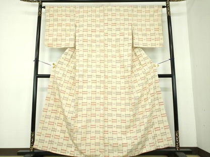 平和屋着物●上質な紬　間道　正絹　逸品　DABE5385ps