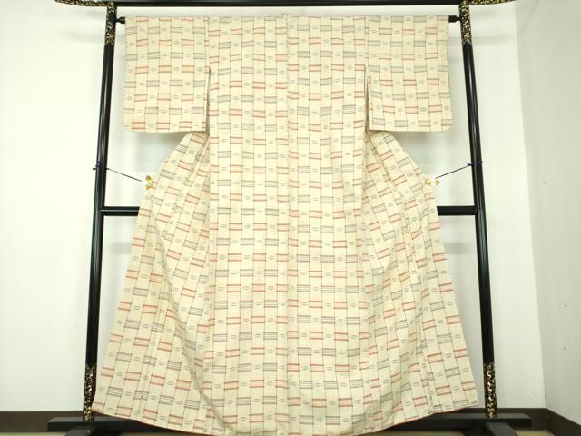 平和屋着物●上質な紬　間道　正絹　逸品　DABE5385ps