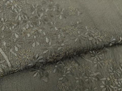 平和屋着物●青山みとも　訪問着　総刺繍　流水花文　金糸　正絹　逸品　DABE5386ps