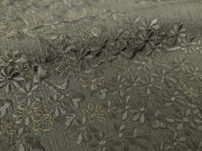 平和屋着物●青山みとも　訪問着　総刺繍　流水花文　金糸　正絹　逸品　DABE5386ps
