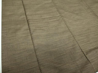 平和屋着物●上質な紬　格子柄　正絹　逸品　DABE5396ps
