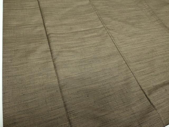 平和屋着物●上質な紬　格子柄　正絹　逸品　DABE5396ps