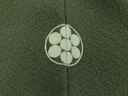 平和屋着物●上質な色無地　黒緑色　正絹　逸品　未使用　DABE5399ps
