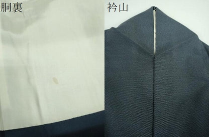 平和屋着物●本塩沢　訪問着　麻の葉草葉文　正絹　逸品　DABE5400ps