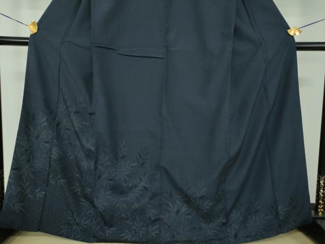平和屋着物●本塩沢　訪問着　麻の葉草葉文　正絹　逸品　DABE5400ps