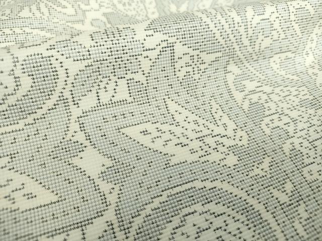 平和屋着物●本場大島紬　白大島　9マルキ　ペイズリー花文　やまと誂製　正絹　逸品　DABE5401ps