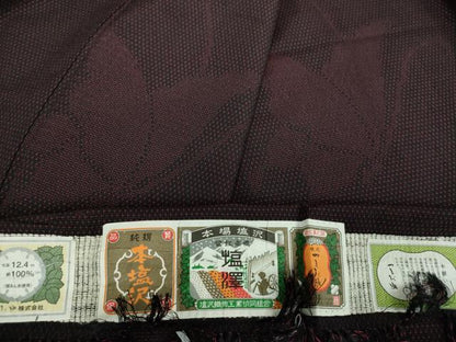 平和屋着物●本塩沢　やまだ織　110亀甲　舞蝶文　証紙付き　正絹　逸品　DABE5402ps