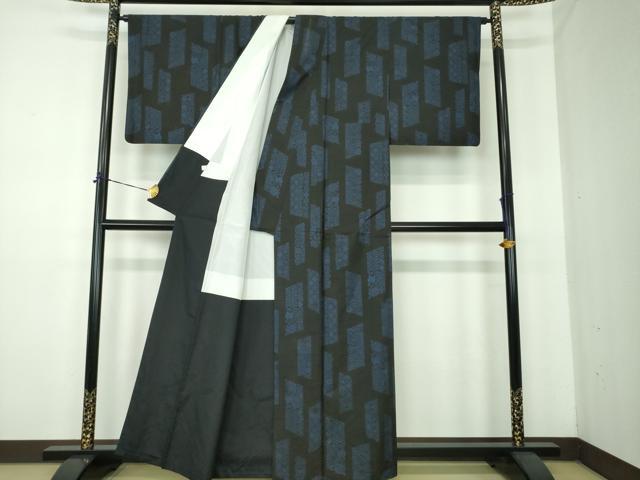 平和屋着物●本場大島紬　9マルキ　草花文　正絹　逸品　DABE5403ps