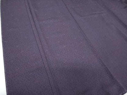平和屋着物●上質な色無地　作家物　瓢箪花唐草地紋　濃鼠色　正絹　逸品　未使用　DABE5405ps