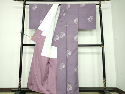 平和屋着物●本場大島紬　総絣　草花文　まるやま扱い　正絹　逸品　DABE5407ps