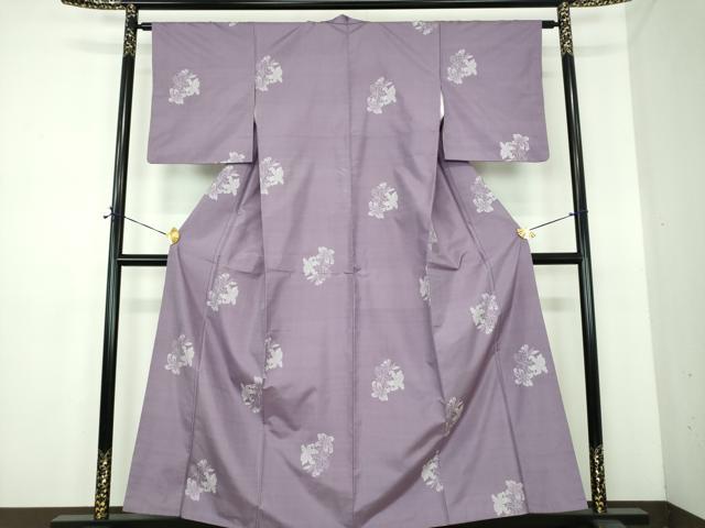 平和屋着物●本場大島紬　総絣　草花文　まるやま扱い　正絹　逸品　DABE5407ps