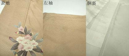 平和屋着物●訪問着　刺繍　枝花文　正絹　逸品　DABE5408ps