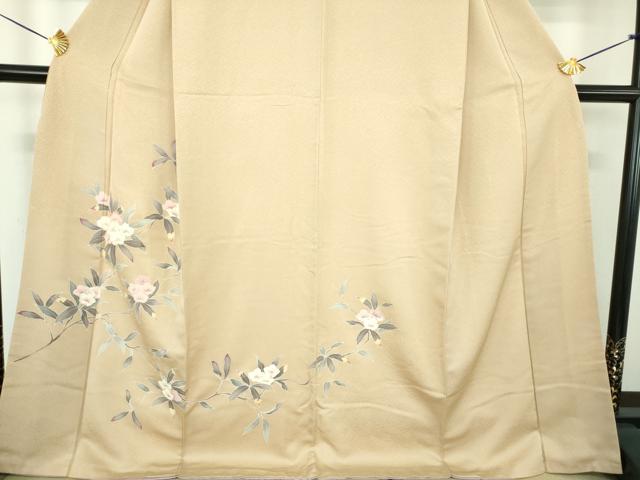 平和屋着物●訪問着　刺繍　枝花文　正絹　逸品　DABE5408ps