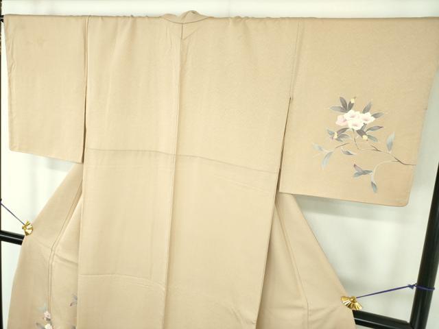 平和屋着物●訪問着　刺繍　枝花文　正絹　逸品　DABE5408ps