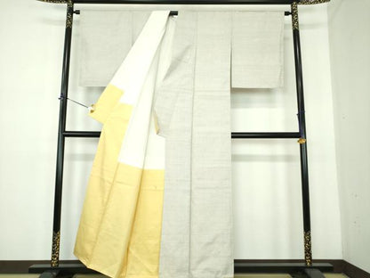 平和屋着物●本場大島紬　白大島　一元絣　正絹　逸品　DABE5412ps