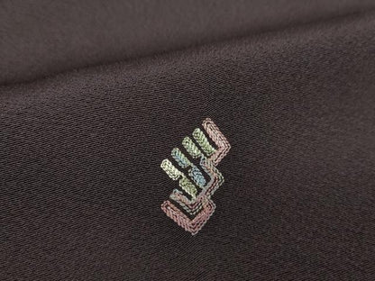 平和屋着物●上質な小紋　総刺繍　源氏香　正絹　逸品　DABE5419ps