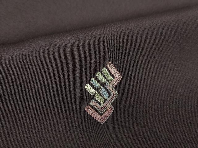 平和屋着物●上質な小紋　総刺繍　源氏香　正絹　逸品　DABE5419ps