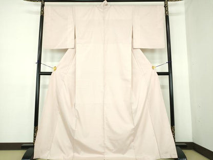 平和屋着物●上質なお召　背抜き仕立て　縞　正絹　逸品　DABE5422ps