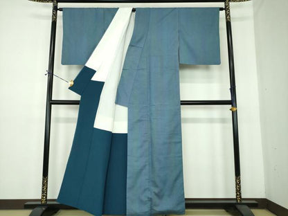平和屋着物●着物デザイナー　園山明子　紬　霞間道　正絹　逸品　DABE5425ps
