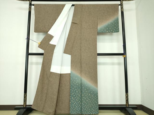 平和屋着物●訪問着　舞花文　暈し染め　金彩　正絹　逸品　DABE5426ps