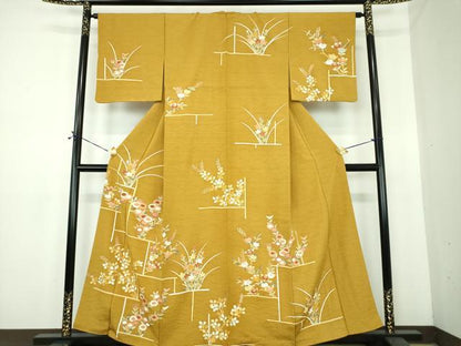 平和屋着物●訪問着　吉祥花文　金彩　正絹　逸品　DABE5431ps